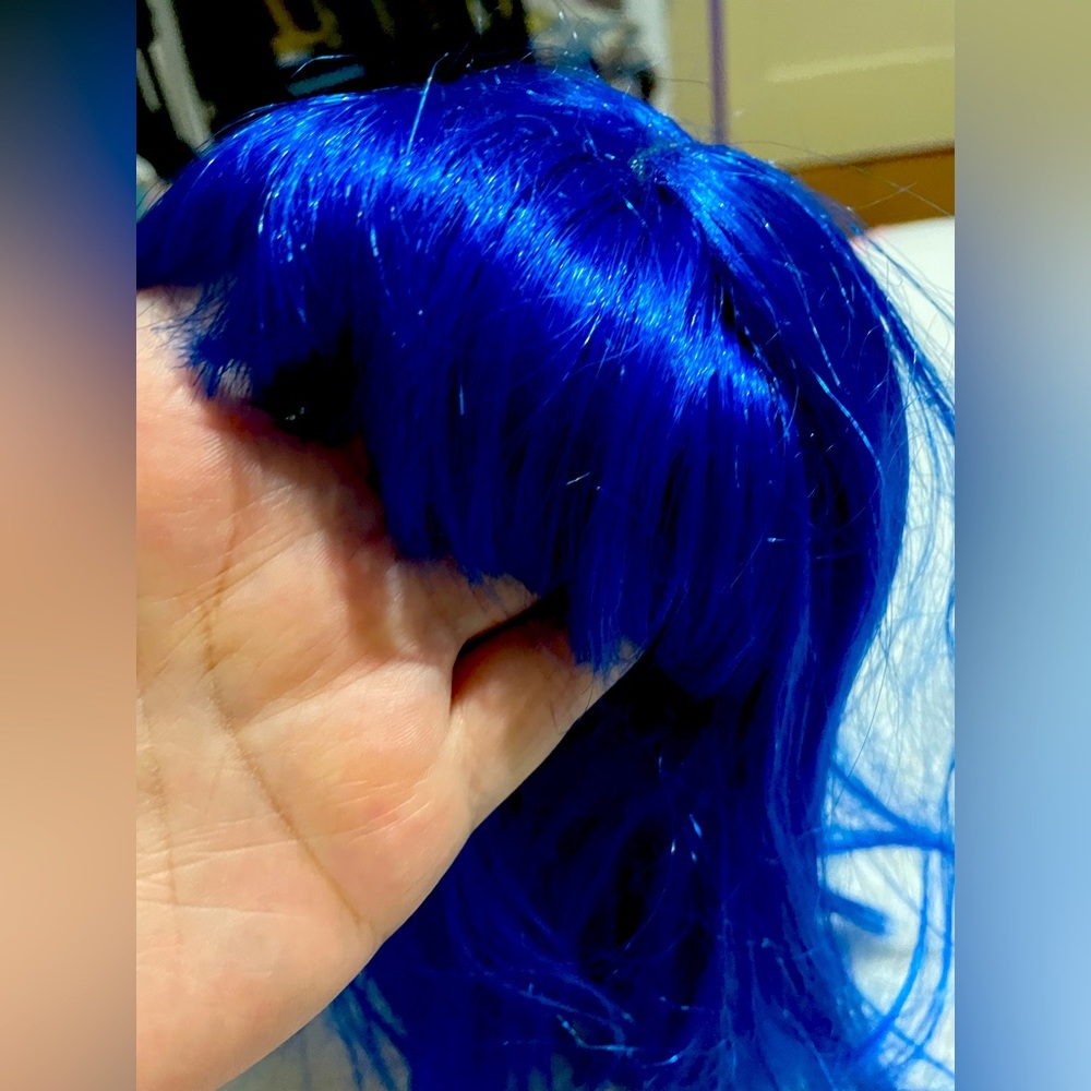 Dark blue Blythe DOLL wig